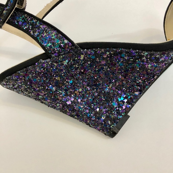 Sold 🛑Blue By Betsey Johnson Darci Glitter Wedge - Picture 2 of 7